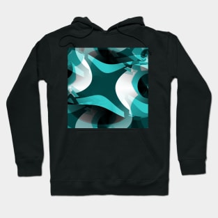 Blue-green shapes Hoodie